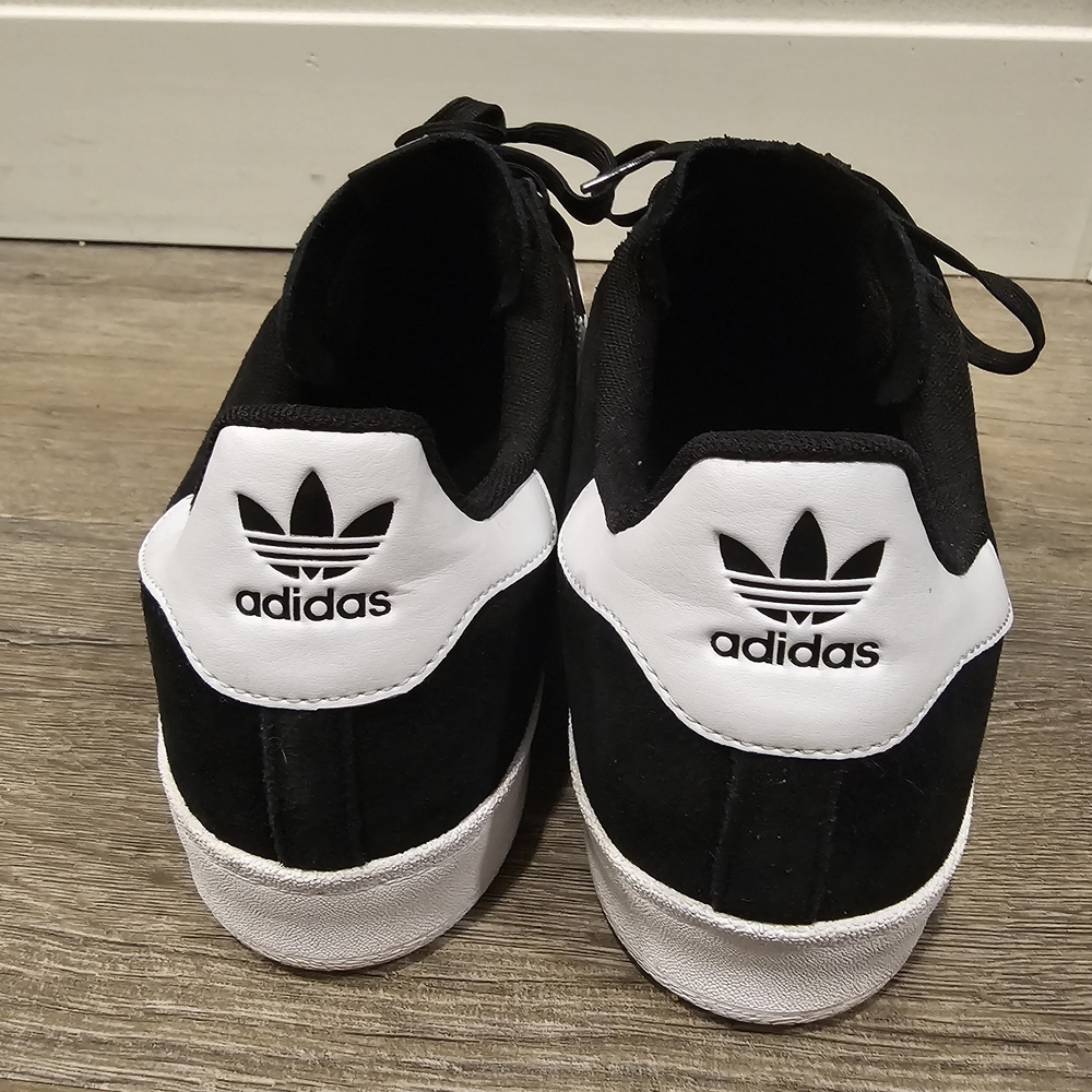 Adidas Men's Black/Suede Campus ADV Sneakers with White Stripes - Picture 4 of 7